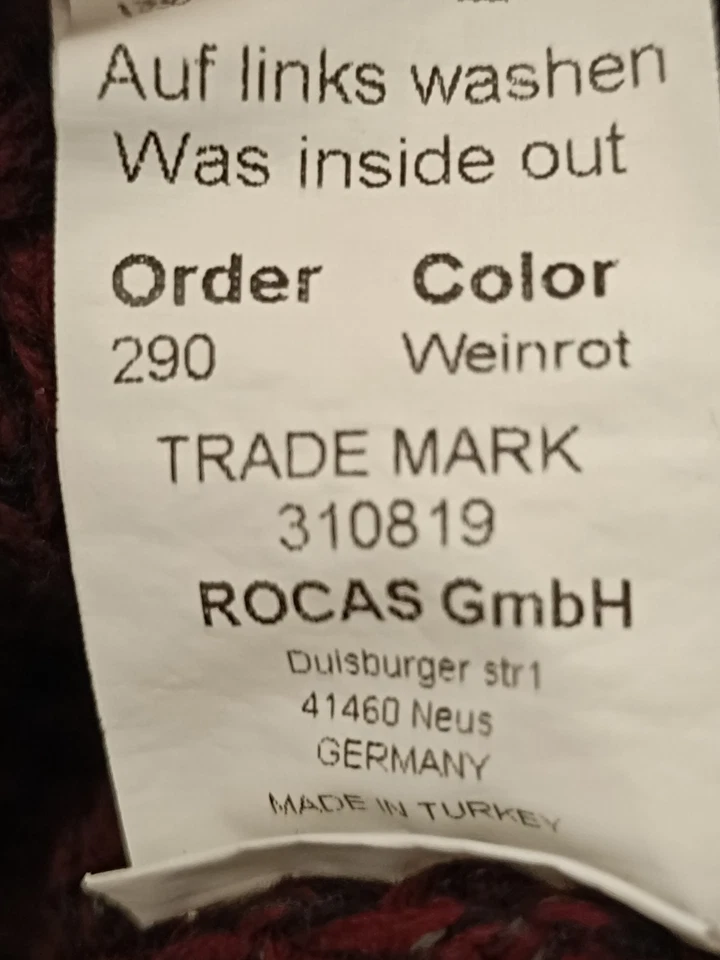 RUSTY BEAL HOODIE Herren XXL Weinrot/Schwarz - Bild 3 von 4