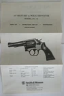 SMITH&WESSON .357 MILITARY&POLICE REVOLVER MODEL NO. 13 INSTRUCTION/SPEC. SHEET