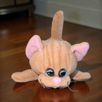 Vintage Pound Puppies Purries Tabby Cat 7'' Orange Striped Stuffed Plush P54