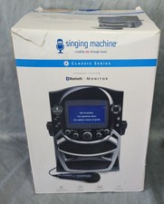 Singing Machine Karaoke System CD G 5" Color Monitor Mic STVG569BTBK Tested CIB