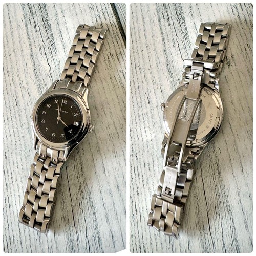 HAMILTON watch black 021120 men's Black x Silver Rare Used Working, From Japan - Picture 3 of 24