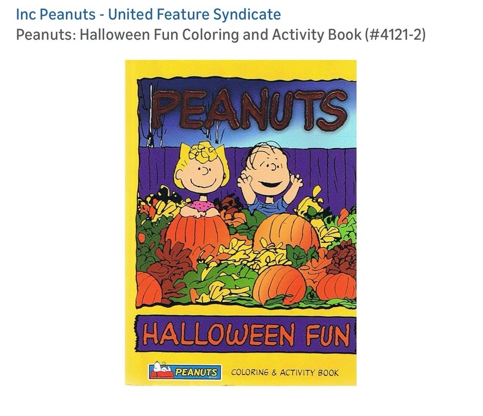 2003 Paradise Press Inc. PEANUTS Halloween Fun Coloring & Activity Book NOS - Image 3 of 4