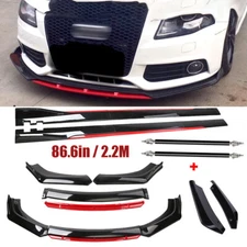 For Audi A3 A4 A5 Front Bumper Lip Spoiler Splitter Bod Kit Side Skirt Gloss B