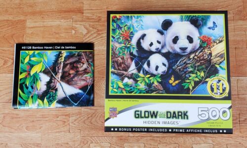 Master Pieces Glow In The Dark Hidden Image 500 Piece Jigsaw Puzzle Bamboo Haven - Picture 3 of 5