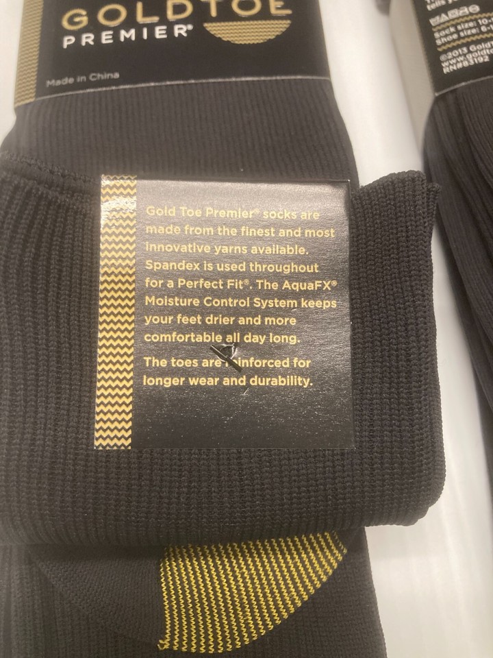 Gold Toe Dress Socks Gold Toe Men's Metropolitan Dress Socks  Black,  3-Pack, Size 12-16, Mid-Calf, Moisture-Wicking Men's Casual Socks