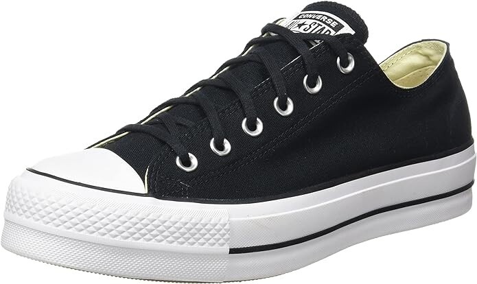 Converse Women Platform Low Trainers Sneakers Black White US EU