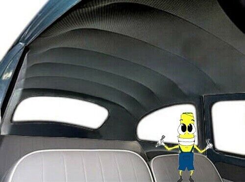 Empi Black Vinyl Headliner Kit for VW Bug / Beetle 1958-1967 Hard Top - Foto 1 di 2