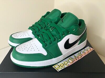 green and white low jordan 1