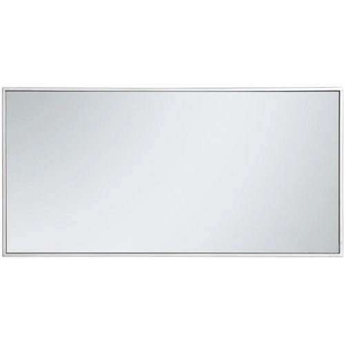 Elegant Decor Eternity 36" x 18" Contemporary Metal Frame Mirror in Silver - Picture 4 of 12