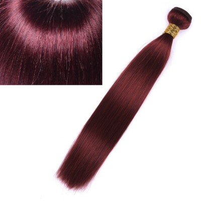 Ali Bundle Burgundy 99J Straight 100 Virgin Human Hair Extension One Bundle