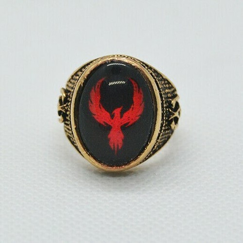 Dune Ring Duke Leto Atreides Seal Red Hawk House Sigil on