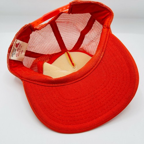 Mt Poconos PA Snap Back Trucker Hat Orange Adult S Designer Award Headwear - Picture 5 of 8