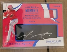 Aristedes Aquino 2020 Immaculate Debut Moments RPA Rookie Patch RC Auto /25