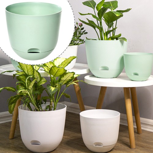 2 Pcs Automatic Water Absorbent Flower Pot Indoor Plants Self Watering Planters