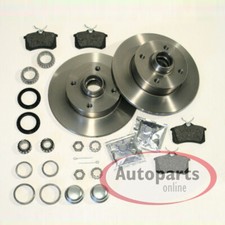 Bremsscheiben Ø 226 mm Bremsbeläge 2 Radlager mit Zubehör hinten für VW Polo 6N