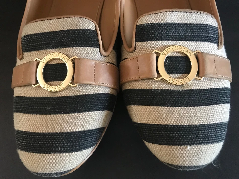 MOCASINES VICTORIA’S SECRET TOSTADOS/NEGRO, ZAPATOS PLANOS TALLA 8 M Foto 3 de 4
