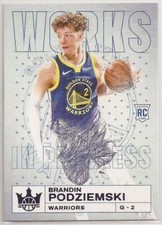 2023-24 Panini Court Kings Brandin Podziemski Works In Progress Violet 08/49 RC