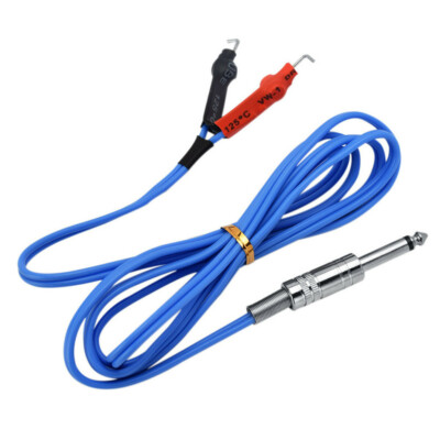 Pro Netzteil Clip Kabel für Tattoo Maschinenpistole 2,4 m Silikondraht