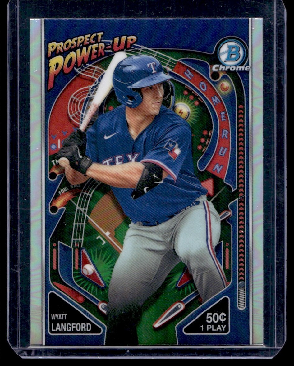 2024 Bowman Chrome Prospect Power-Up #PP-3 Wyatt Langford