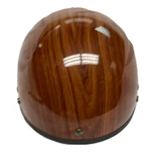 Rare Woodgrain Outlaw Motorcycle Helmet Size XL  2010  XU176 *See Description