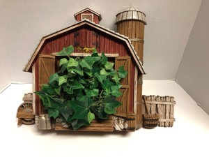 Vintage 1976 Burwood Farm Barn W Faux Ivey Wall Art 11 High Ebay
