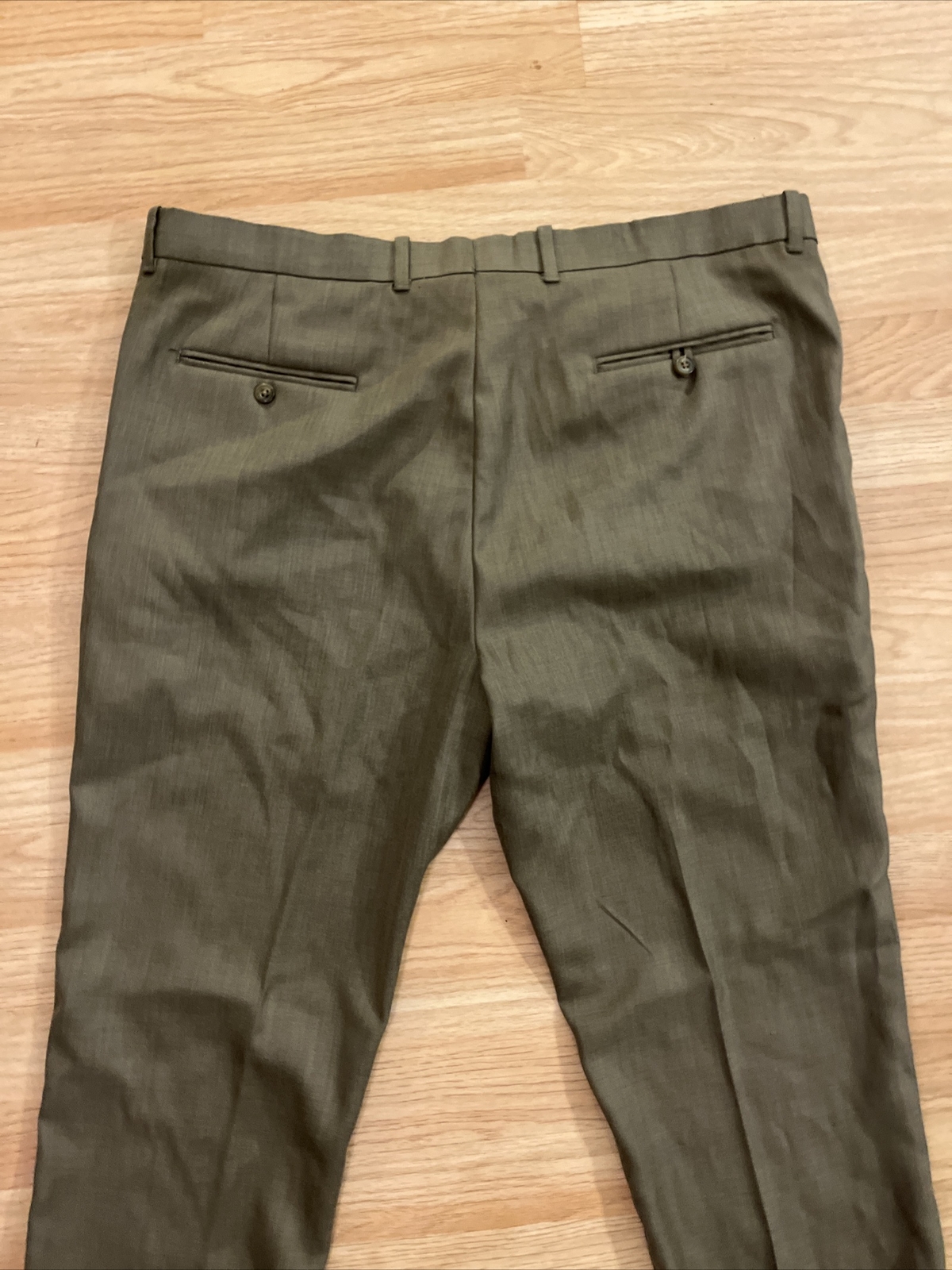 Pantalon De Vestir Perry Ellis Para Hombre Frente Plano Casual Talla 38X29