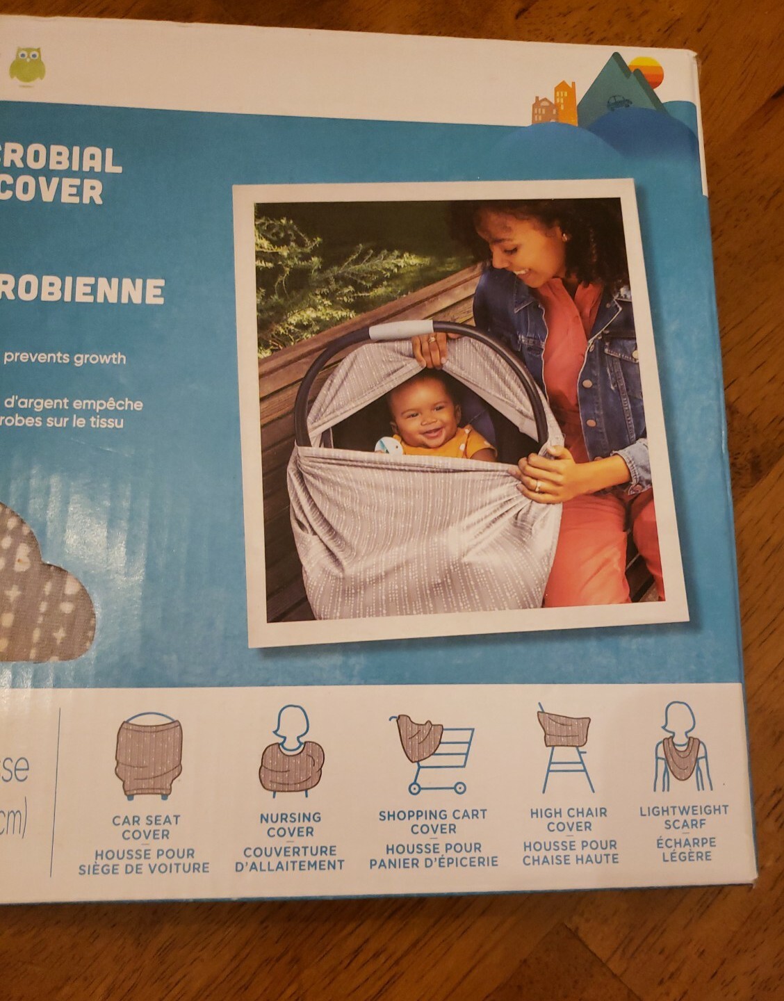 Munchkin Brica XtraGuard 5in1 Car Seat Cover and Nursing Cover, Grey prnt new eBay