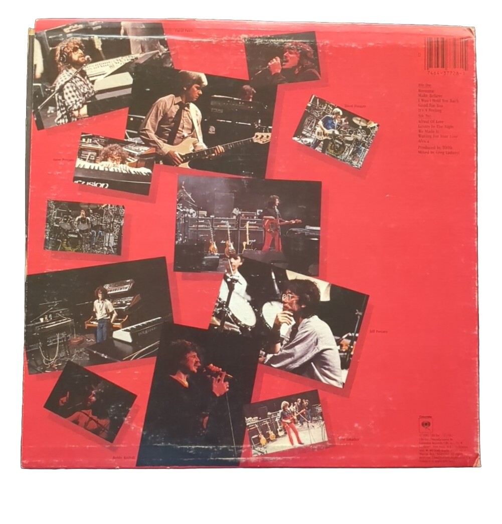 Toto - IV - Vinyl 1982 Columbia Records FC-37728 Rosanna Africa