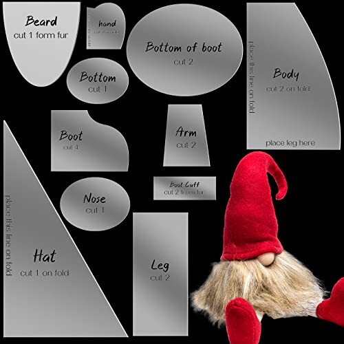 11 Pcs Christmas Gnome Patterns for Sewing Basic Gnome Patterns Sewing Ruler 
