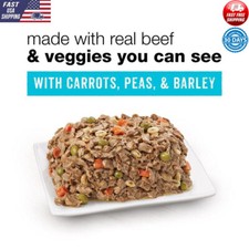High Protein Wet Dog Food W/ Real Beef Carrots Peas Barley 10 oz Tubs 8 Pack US 5.23 per gallon