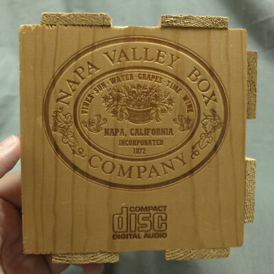 Napa Valley Box Company Wood 20 CD Holder Crate Media Wooden