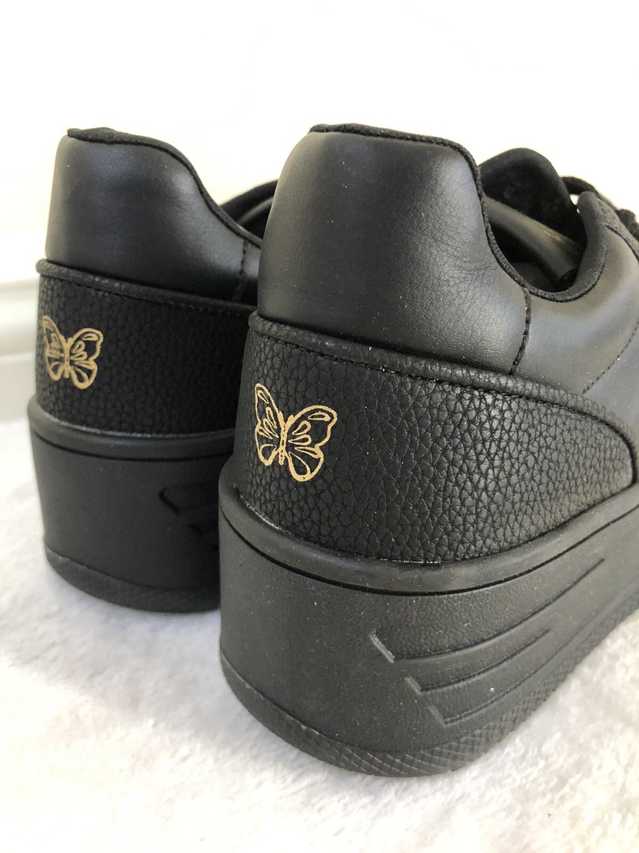 Bershka Womens Decorative butterfly platform sneakers in