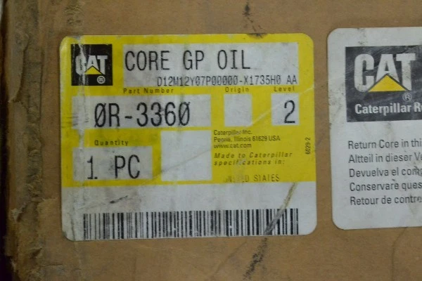 CATERPILLAR 0R 3360 7W 1718 OIL COOLER CORE -GENUINE CAT 