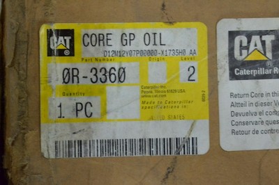 CATERPILLAR 0R 3360 7W 1718 OIL COOLER CORE -GENUINE CAT 