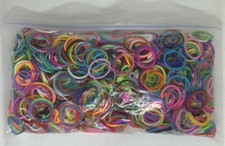 Mixed Bundle of Loom Bands with S-Clips - approx 95g Multi-Coloured FREE P & P