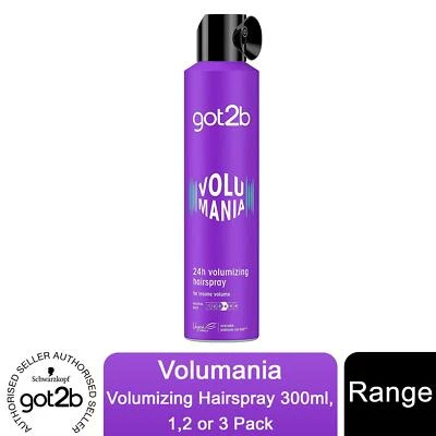 Schwarzkopf Got2b Volumania Haarspray für 24h starken Halt & wahnsinniges Volumen, 300ml