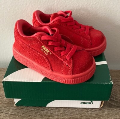 PUMA Boys Suede Classic Mono Gold - Barbados Cherry Gold