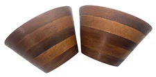 Hand Made Hand Turned Multi-Wood Wooden Salad Bowl Set of 2 (Or Planters)