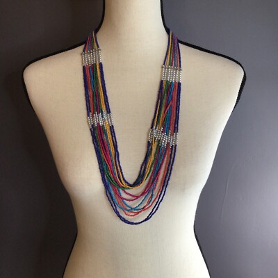 Multi Strand How To Make Seed Bead Necklace With Clasp Vintage