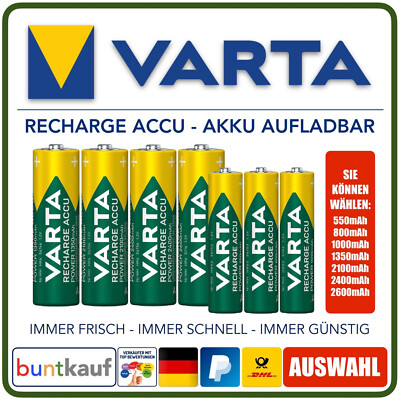 VARTA ACCU POWER Wiederaufladbare Akkus AUSWAHL Typ: AAA / Micro und AA / Mignon