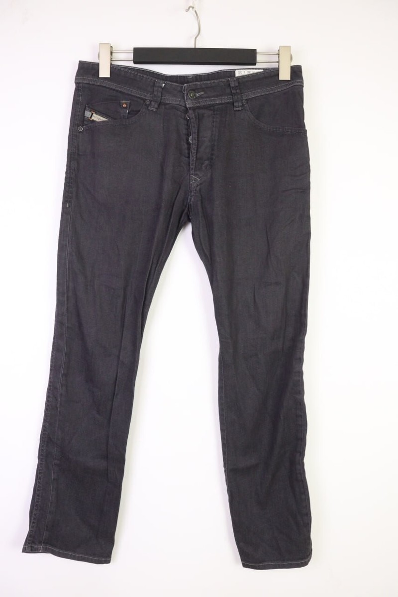 DIESEL DARRON Black 0064U Wash Denim Stretch Regular Straight