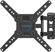MOUNTUP Full Motion TV Wall Mount for Most 26-50 Inch TVs, Max VESA Black 