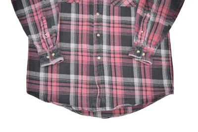 Vintage Winter Run Shirt Mens L Red Plaid Heavyweight Cotton 