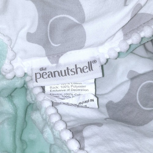 2018 The PeanutShell Elephant Minky Dot Baby Lovey Security Blanket 36" X 29" - Picture 6 of 6