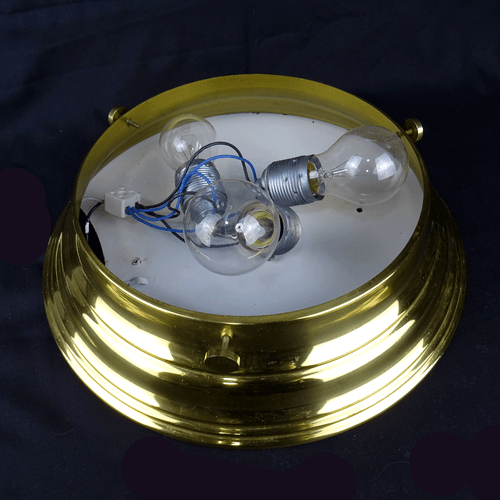 Large LIMBURG Opaline Glass Flush Mount Light Sconce Plafoniere Germany 1960s - 第 10/10 張圖片