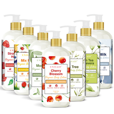 Unisaif Organic Body Lotion with Pump   Deep Moisturizing Lotion | Choose Scent