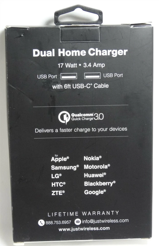 Adaptador de corriente Just Wireless USB-C carga rápida 3.0 para Galaxy S22/S21, Note 20/10 Foto 2 de 2
