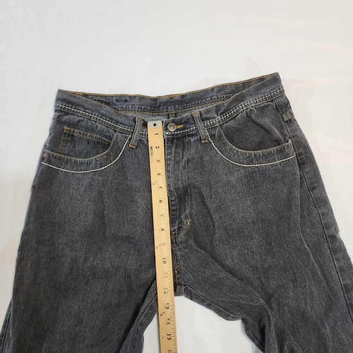Kani Gold Jeans Men's 36 X 34 Dark Gray Denim Distressed Straight Leg Zip Fly - Picture 5 of 20