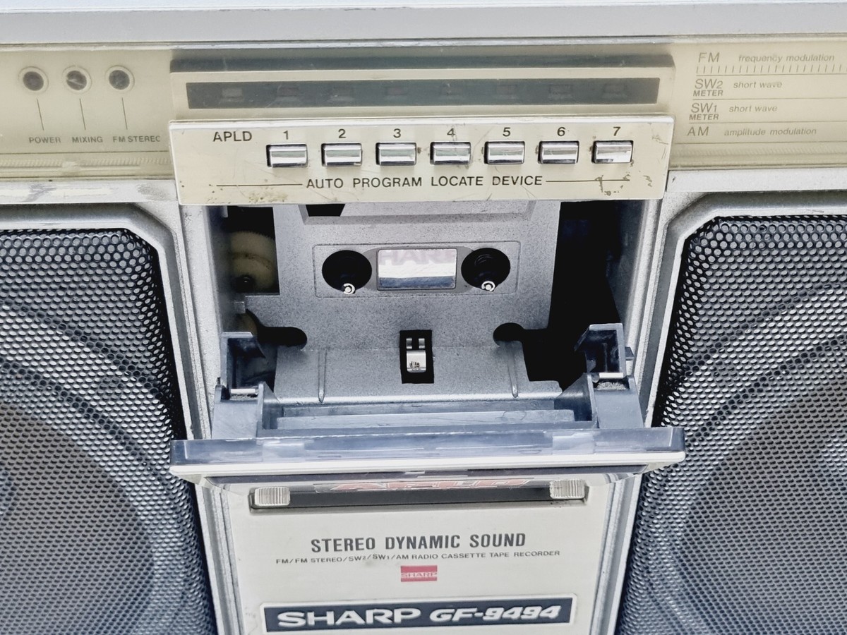 Vintage Sharp GF-9494 Boombox 🌈RARE🌈 Cassette Ghetto-Blaster