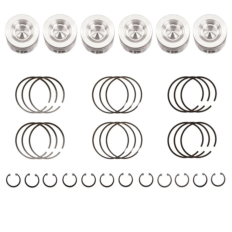 6PCS Piston & Piston Rings Kit STD for Dodge Ram 6.7 Cummins Diesel 2007-2019 - Image 4 of 4